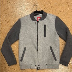 Men's Nike Sportswear Tech Bomber Jacket Heather Grey Size S